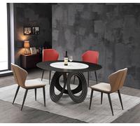 Designer bois salle à manger salon ensemble table 4x chaises ensemble rembourré 5pcs