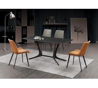 Designer Table de salle à manger Salle de séjour Design Tables 180x90cm Acier inoxydable