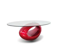 Designetsamaison Table Basse de Salon Rouge - Symbiose