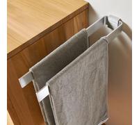 Designfabrik Hamburg : Porte-serviettes double bras | 42 cm | Argenté | Fixation murale