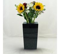 designgrab Karree Vase funéraire design en granit suédois noir