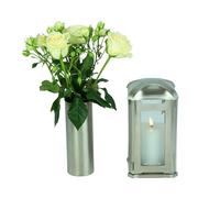 designgrab Royal en acier inoxydable et vase funéraire en tube, lampes funéraire Tombe Lampe Lanterne Funéraire Tombe Lampe
