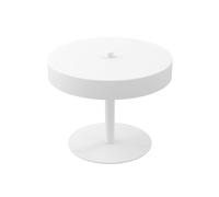 Designix Ampoule décorative blanche, abat-jour cylindrique et socle rond | Culot G9, LED 8 W, métal et acier, luminaire d'appoint au style nordique et industriel pour chambre et salon
