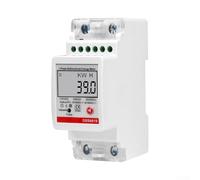 Desiumite Compteur d'énergie numérique monophasé LCD avec communication RS485, mesure de puissance bidirectionnelle pour la tension, le courant et la consommation réelle - Boîtier en ABS