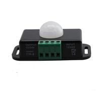 Desiumite Détecteur de mouvement PIR pour lumières LED, interrupteur détecteur de mouvement infrarouge avec angle de détection de 120° et portée de 5-8 m, compatible avec les bandes LED 12 V-24 V CC