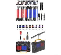 Desiumite Lot de 62 clés à douille pour acier CR-V avec tournevis à cliquet, tourne-écrou, support magnétique à couple élevé, marquages clairs et étui de rangement organisé