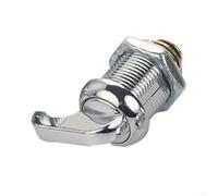 Desiumite Verrou à came sans clé pour boîte de distribution, cylindre rotatif en alliage de zinc, 16 mm, 22 mm, 30 mm, argenté, compatible avec les armoires électroniques en métal et bois, ATM (22 mm)