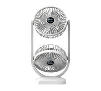 Desk Fan, Rechargeable Quiet Air Circulator, Rotating Bedside Cooling