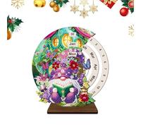 Desk Perpetual Calendar - Manuel rotatif Block Calendar with Handmade Rhinestone Art Kit, Decorative Desktop Stand for Bedroom, Dorm, School, Apartment, Office and Hotel Display 7,09 po