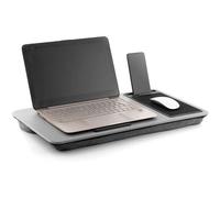 Deskion Portable Computer Desk with XL Cushion, Work or Study Comfortable and Ergonomic with Desk Design and XL Cushion, Grey