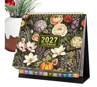 Desktop Calendar 2027 | Easy Planning Desk Planner January - December 2027 | 12-month Table Calendar For Women Home Apartment Living Room Bedroom Study Office Studio Dorm Classroom