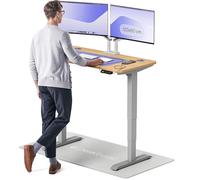 Desktronic Bureau Assis Debout Électrique 120x60 cm - Double Moteur Silencieux, Stabilité Renforcée, Réglable en Hauteur, Mémoire, USB-C HomePro