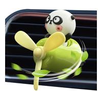 Désodorisant pour voiture - Diffuseur électrique | Désodorisants, dessin animé Panda pilote ventilateur de sortie créatif automatique aromathérapie parfum parfum hélice rotative pour décoratio