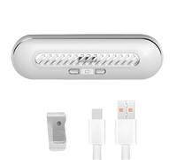 Désodorisant rechargeable pour réfrigérateur, purificateur trioxygène portable, contrôle de mode à 3 touches, batterie 1200 mAh, comprend crochet et câble de type C, pour réfrigérateur, salle de bain