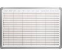 DESQ 4123 Planning annuel - magnétique - cadre aluminium - 60 x 90 cm