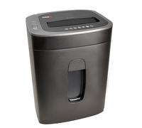 DESQ Destructeur de documents 20065-14 feuilles, Déchiqueter papier avec agrafes et cartes de crédit en 4 x 33 mm, Niveau de sécurité P-4, Corbeille 19 litres, Silencieux, Indicateur LED