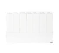 DESQ Planning hebdomadaire - Magnétique, Cadre ultra-mince en aluminium, 60 x 90 cm, Impression minimaliste, New Generation Design, Français
