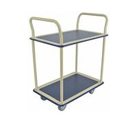 Desserte 2 plateaux tôle recouverts de caoutchouc antidérapant 740 x 480 mm 200 kg - - 885007680