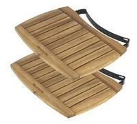 Tablettes Latérales rabattables en acacia pour Big Green Egg S