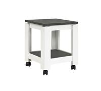Desserte coloris optique granit-blanc - Dim : L 35 x P 35 x H 45 cm - PEGANE - Blanc G