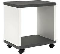 Desserte coloris optique granit-blanc - Dim : L 43 x P 30 x H 48 cm - PEGANE - Blanc G