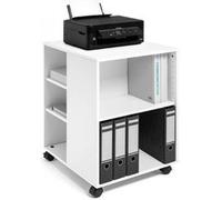 Desserte de bureau '74/59' ouvert, 6 étagères, blanc