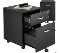 tectake® Caisson Bureau Meuble de Rangement Industriel 40x44x54,5 cm Verrouillable Meuble tiroir Rangement Bureau avec 2 Tiroirs pour Range Document Support imprimante Organisation