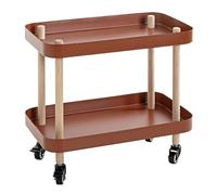 Desserte de Cuisine 2 Niveaux Yumi 47cm Rouge