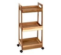 Desserte de Cuisine 3 Niveaux Acacia 84cm Marron
