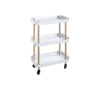 HAKU Desserte de cuisine Yumi 3 niveaux 76 cm Blanc