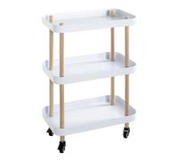 Desserte de Cuisine 3 Niveaux Yumi 76cm Blanc