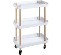 Desserte de Cuisine 3 Niveaux Yumi 76cm Blanc