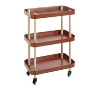 Desserte de Cuisine 3 Niveaux Yumi 76cm Rouge