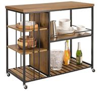 Desserte de cuisine à roulettes - SoBuy - Style industriel - Cadre en acier stable - Dimensions 110x45x92 cm