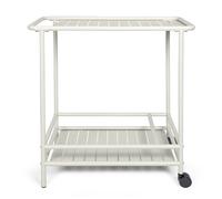 LIVOO Desserte de jardin GS163C – Acier résistant à la rouille, 2 roulettes, 61×42 cm