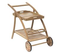 Hespéride Desserte de jardin Tiwi 2 étages en acacia avec roues – Certifié FSC®