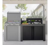 Desserte de jardin Félix double porte gris cargo ENO
