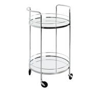 Desserte Design 2 Niveaux Palace 80cm Argent