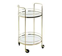 Desserte Design 2 Niveaux Palace 80cm Or