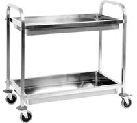 Desserte, desserte de cuisine, desserte de débarras 2 étagères 950x500x950mm inox