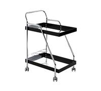 Desserte en acier chromé et miroir - Longueur 62 x Hauteur 84 x Profondeur 46 cm --