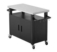 Desserte Extérieure 135 cm-Duoku-pour Barbecue, Jardin, Terrasse et Cuisine en Plein Air, Table Mobile Équipée de Roulettes
