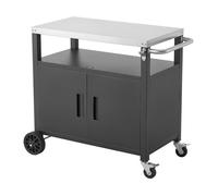 Desserte Extérieure - DUOKU - kN-C607 - Plateau inox - Placard intégré - À roulettes