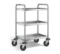 Desserte inox 304 L 3 plateaux 800 x 500 mm 120 kg - 885006055
