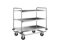 Desserte inox 304 L châssis renforcé 3 plateaux 1000 x 600 mm 200 kg - 885006693