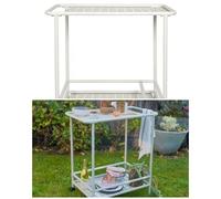 Desserte - Inox - 66 x 42 cm - 2 ROULETTES - Pour plancha 2/3 brûleurs