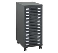 Desserte mobile Poly 12 tiroirs bleu RAL 5023