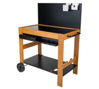 Somagic Barbecues Desserte en bois Halong avec crédence 87 x 47 cm