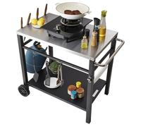 Desserte Plancha - VEVOR - Desserte Plancha Chariot de Barbecue Plan de Travail en Inox pour Jardin,1000 x 640 x 835 mm,10,6 kg