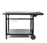 Chariot pour plancha LIVOO GS170N 85 x 50 cm Table pliante 30 x 50 cm Noir